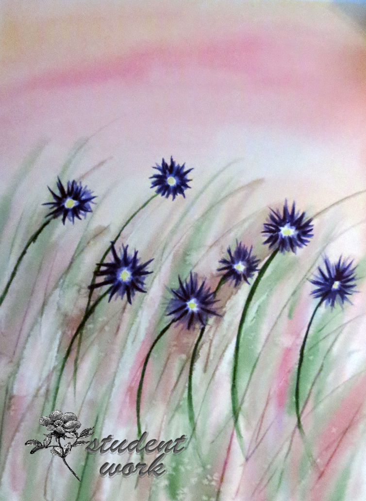 watercolor class student work